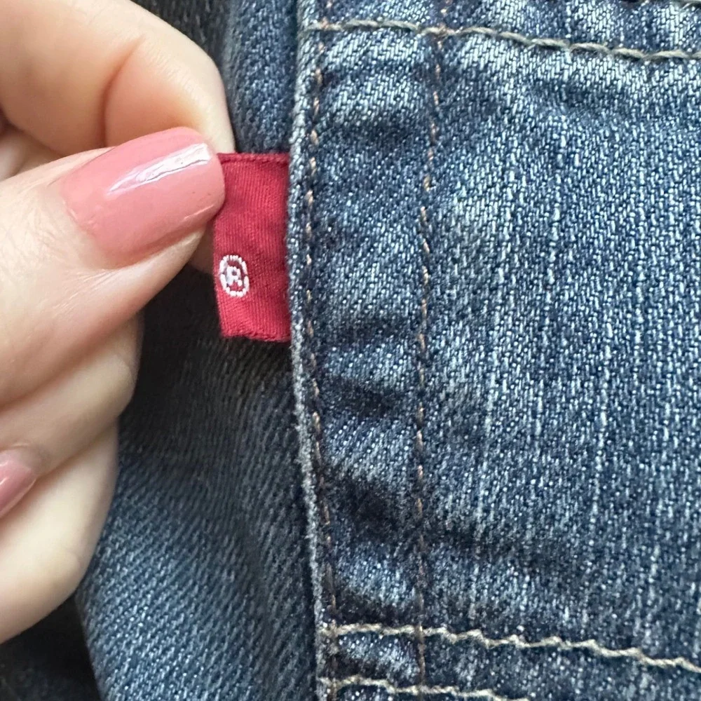 Levi's 569 Loose Straight Jeans Mens 33x34 100% Cotton Blank Red Tab Baggy Denim